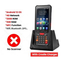 안드로이드 12 휴대용 단말기 데이터 수집기 PDA 4G 2D 바코드 스캐너 와이파이 블루투스 NFC 재고 관리 3G 32G, Standard Add charger_EU