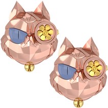 NEW 딥쎈 1+1 럭셔리 명품 고양이 자동차 리필향6개입 차량용방향제, 1번:로즈골드(본체2개)+향(플라워가든)