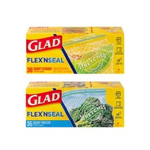 글래드 플렉스앤씰 일반 + 냉동 지퍼백 세트 중형, 1세트