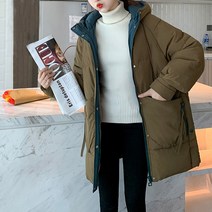 스타일아유 여성 웰론 패딩 후드 배색 경량패딩점퍼 겨울 방한 아우터