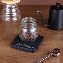 커피저울 베이킹저울 주방 계량 카페 저울 최신 커피 저울 LED 전자 내장 타이머 에스프레소 스마트 고정밀, 한개옵션0