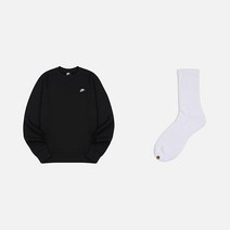 나이키 클럽 스우시 맨투맨 BV2667-010 +웰던 양말