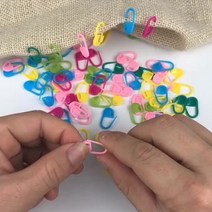손뜨개 컬러플라스틱 단수링_1p 코수 마커클립 표시핀