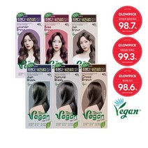 [이지엔] [3개 세트] 터치 비건 헤어컬러(라벤더브라운/애쉬브라운/초코브라운/로즈브라운, 색상:애쉬블랙