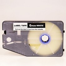 M&S 튜브터치 T-5000 라벨테이프 6MM, LM506YL(엘로우)