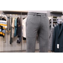 본 블랙 화이트 하운드 투스 체크 이태리 똘레뇨 원단 슬랙스 BN0FPA103 BK