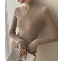 캐시미어 수입 슬림 반목 니트 6Color 홈쇼핑 하이퀄리티 여리 핏 베이직 이너 티셔츠 스웨터 강민경 몸매 보정 77 빅 사이즈