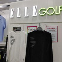 엘르골프 남성 로고 포인트 라운드넥 스웨터6I53351