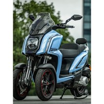 전동 스쿠터 역삼륜오토바이 앞바퀴 두개, 스카이블루