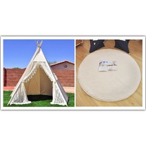 가제보 방수 천막 차광막 접이식 우레탄창 워닝 캐노피 막사 포장마차 몽골텐트 투명 테라스, 레이스 5퍼팅(대)+2m 오버사이즈 매트