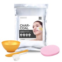 린제이 차콜 모델링팩 에스테틱샵 사용 1kg +팩도구 3종세트+핑크해면, 단품, 단품