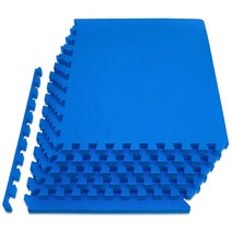 ProsourceFit 퍼즐 운동 매트 EVA 폼 운동 매트, Blue - 1 inch - 24 Sq Ft - 6 T