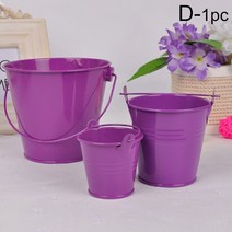 양동이 바스켓 아이스 버킷 다용도 미니 금속 주석 캔디 선물 상자 웨딩 파티 기념품 Tinplate 초콜릿 Dragee 바 장식 314EA 4, 13 Purple L