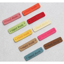 세무가죽라벨 라벨 가죽라벨 40mm 핸드메이드, 1아이보리