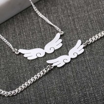 세방쥬얼리 실버(전제품 깊은각인 행사중)쁘띠천사날개 미아방지 목걸이 팔찌, 쁘띠 천사날개 팔찌