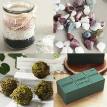 원예 소품 자갈 스티로폼 오아시스 얼음 DIY 모음, 09.얼음알갱이(대):연핑크