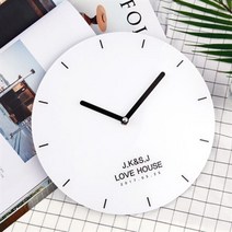디자인아지트 주문제작 벽시계원형모던, 화이트