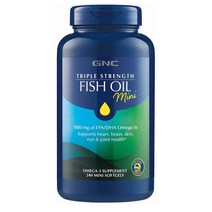 GNC 피쉬오일 오메가3 EPA DHA 240캡슐 해외, 5개