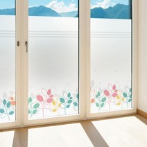 창문 유리창 시트지 칼라 안개시트지 벨리아리프01 L-H(1200X1900mm)+28000:스카이블루