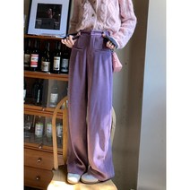 팬츠 여성 봄가을 정장바지 와이드팬츠 처짐 일자바지 슬랙스