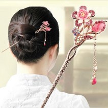 [2개] 레트로 헤어악세사리 한복 머리장식 혼주 올림머리 웨딩헤어악세사리 헤어장식 비녀