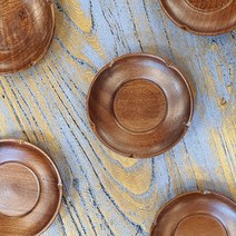 보산토기 원목으로 만든 이케아의 컵받침보다 저렴한 원목 나뭇잎 차탁 다탁 컵받침 찻잔받침 1p