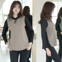 T56484 포근 목셔링리본 블라우스엄마옷마담의류