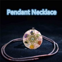 라운드 Metatron 큐브 여성 유니섹스 감람석 우주 에너지 센터 로그인 생명의 꽃 신성한 기하학 Orgone 펜던트 목걸이
