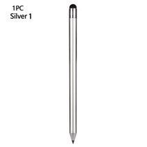 태블릿펜 호환스타일러스펜 1PC 2 1 빛 용량 성 펜 터치 스크린 스타일러스 연필 태블릿 iPad 휴대 전화에 대 한 삼성 호환 PC 전자, [06] 1PC Silver 1