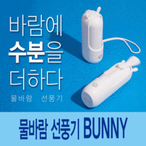 물바람 선풍기 바니 (Portable Mini Fan Bunny), 화이트
