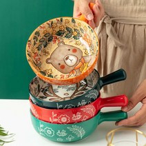 유난한집 라면 그릇 도자기 일본식 용기 일식 비빔밥, G