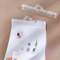 심플 투명 냉장고 자석 집게 페이퍼 클립 메모 홀더