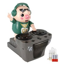 FWT Tik tok 춤추는 돼지 인형 DJ 전동 댄스 돼지 완구, USB 충전