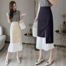 HQINT 여성 여름 롱 스커트 치마 옆트임 앞트임 모음 NL0929