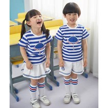 유아 여아 남아 남매룩 여름 커플룩 상하세트 단가라 나들이룩