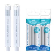 펜텔 아인 minic 미니 슬라이딩 지우개 NON-PVC ZE82 본품 2개 + 리필 2개, 화이트 (아인 미닉 본품 2개 + 리필 2개)