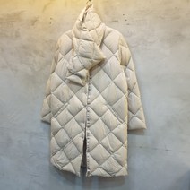 오드리쇼룸 덕다운 머플러세트 퀼팅 누빔 경량 롱패딩 점퍼