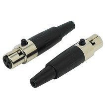 미니 XLR 커넥터 항공 마이크 아연 합금 + 금도금 구리 핀 3 코어