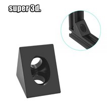 V슬롯 블랙 앵글 코너 커넥터 90도 각도 브래킷 openbuilds 알루미늄 프로파일 CNC 3D 프린터 DIY 부품, 1pcs