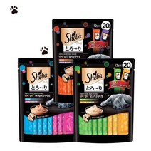 쉬바 멜티 고양이 간식12g x 20개, 닭고기/닭고기와 흰살생선, 1세트