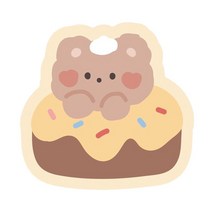 만화 지역 양탄자 현관 매트 부드러운 고무 백업 소녀 방 놀이방 부엌, 폴리에스터, 케이크 우르수스