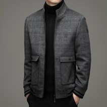 남성 모직자켓 남성 겨울 비즈니스 캐주얼 울코트 하프코트 88147P180
