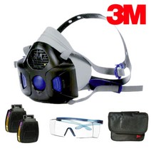 3M 방독면 정품 인증 풀셋트, HF-800 농약 방독 패키지구성 L, 1개