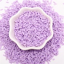 DIY 공예용품 장식품 폼폼 리본 다채로운 믹스 원통형 폴리머 클레이 조각 점액 충전 점토 용 스프링클 DIY, 10 light purple_02 20g