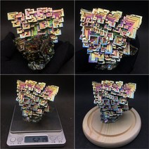 비스무트 무지개금속 비스무스 천연원석 비스무트결정 큐브, X0653-521.9g