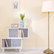 국내제작 이케아 오픈형 심플 책꽂이 책장 2단 3단 거실 원룸 서재 다용도수납 진열대, G1231, 화이트