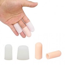 손가락보호골무2p 핑거커버 손가락골무 핑거코트 라텍스골무 골무 손가락교정 실리콘골무 손가락보호장갑, 통풍형-소-화이트