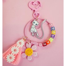 포켓몬 캐릭터 이니셜 키링 피카츄 피츄 뮤 메타몽 꼬부기