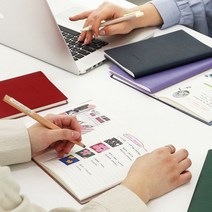 고급커버 회사 업무용 라인 노트 (B6사이즈 유선/얇고 가벼워 휴대성좋음/180도펼침 반양장제본/투명 커버 포켓), 5. 브라운