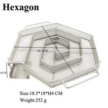 케익만들기 체험 키트 식빵 케이크 빵틀 Meibum차가운 연기 생성 캠핑 스테인레스 스틸 바베큐 액세서리 펠렛 스모커 트레이 고기 베이컨 물고기 그릴 베이킹 도구, Hexagon+기타